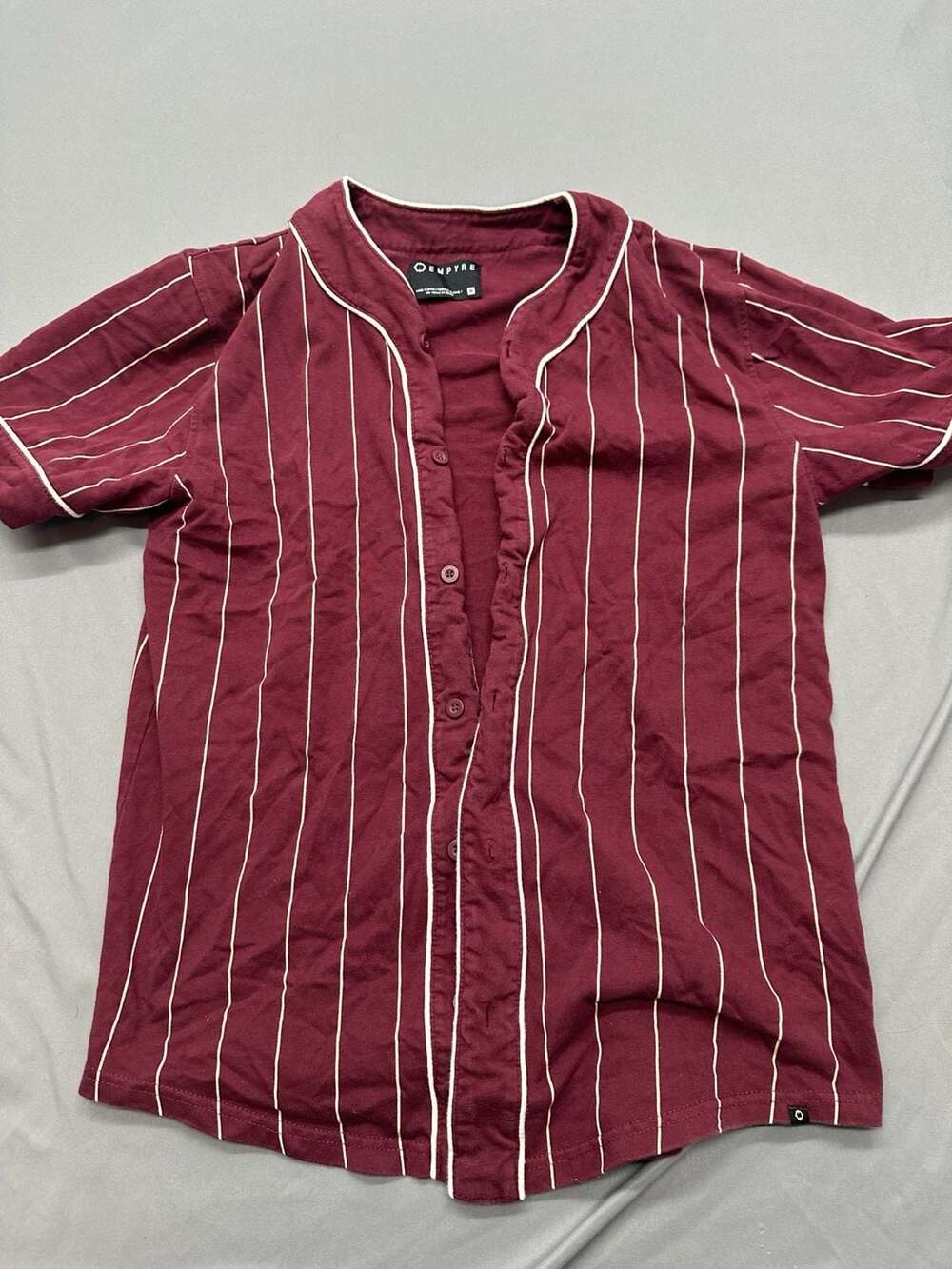Empyre Chuck Maroon & White Pinstripe Baseball Jersey